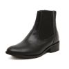 for shop ladies' black woven leather ankle snaps low heel dress boots us5-us11