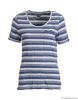 Wide neck stripes T-shirt