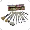 12pcs colorful flower pouch makeup cosmetic brush accessories set