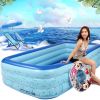 Inflatable Swimming Pool With a Shade and Slide, Large Inflatable Family Pool with Slide for Adults and Kids supplier