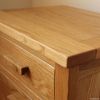 Oak 3 Drawer Bedside Chest (Oak Bedroom Furniture)