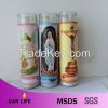 White 7 Days Religious Church Candle In Glass