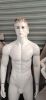 jolly mannequin-new designed male mannequin with white glossy finish, realistic facial appearance, making up display, sculptural head ZD1