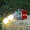 Portable Solar Home Lighting System for indoor and outdoor with 3W LED Light and Mobile Charger