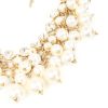 Gold And Shine Metal Pearl Stone Off-White Choker Necklace