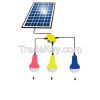 2014 Hot portable 10W solar lighting system with 3pcs  led lamps