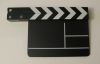 Wooden clapperboard wi...