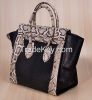 Python Tote Handbag Black/Natural 2P5010WB