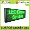 CE approved led messages display with Green color and size 104cm(W)*40cm(H)*7cm(D)