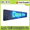 CE approved programmable led sign with blue color and size 200cm(W)*40cm(H)*7cm(D)