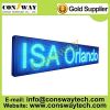 CE approved programmable led sign with blue color and size 200cm(W)*40cm(H)*7cm(D)