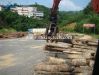 Hydraulic timber grab for excavator wood handing