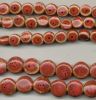 ceramic beads in red c...