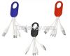 Key Ring 5 in 1 USB Cables, 10cm mutifunction USB cable