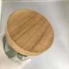 High purity borosilicate glass cover with wooden base