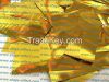 Gold color rectangle metallic foil confetti