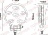 4" 18W 9-32V Round LED Work Light