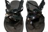 Black Gladiator Leather Sandals