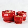 small ceramic flowerpot color glaze series