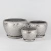 small ceramic flower pot 201 chrome series