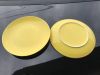 Yellow color new bone china 8.25inch round dinner plate 