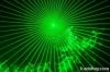 single colour green laser light