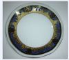 Real gold toughened glass plate