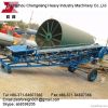 Movable belt conveyor for fertilizer equipment