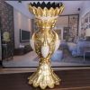 2014 beautiful peacock vases with pearls for home or hotel decoration