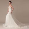 tail wedding dress tube top dress