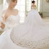 fashion tube top wedding dress sash band dress