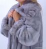 Blue Full Pelt Mink Fur Coat, Women Full Long Coat