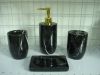 4-PC 100% natural stone bathroom sets soap dishes