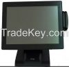 Dual touch screen POS system