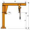 column mounted swing jib crane