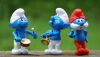 Green nontoxic plastic/rubber lovely cartoon SMURFS toy suit