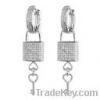 2011 hot sale charming 925 stetling silver earring with CZ