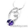 925 sterling silver fashion pendant with CZ