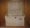 natural cotton fabric storage container/sundry box/laundry basket