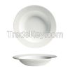 Soup plate, ceramic soup plate, white deep plate,