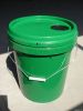 18L green plastic pail with spout and lid for grease and lubricant