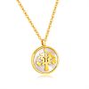 Rose gold-tone stainless steel pendant necklaces for women jewelry
