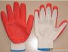 knitted cotton working glove latex coated