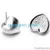 Sterling silver stud earring with CZ