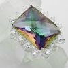 China jewelry wholesale 925 sterling silver plated mystic topaz ring