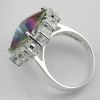 China jewelry wholesale 925 sterling silver plated mystic topaz ring