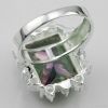 China jewelry wholesale 925 sterling silver plated mystic topaz ring