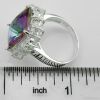 China jewelry wholesale 925 sterling silver plated mystic topaz ring