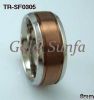 Tungsten Ring with gold