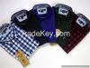 Mens Shirts Cotton Stripe Check and Solid Shirts Branded